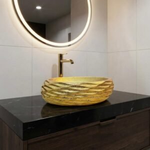 ART BOWL ENGRAVED CARVED GOLD
