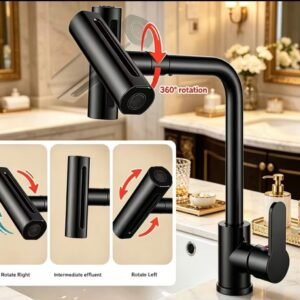 SINK MIXER ABSHAR-BLACK (IMP)