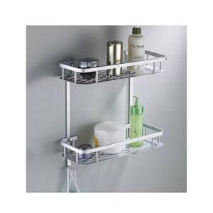 Stainless Steel Double Straight Shelf –Chrome Finish
