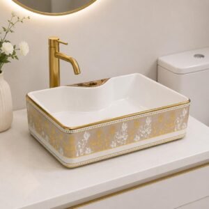 ART BOWL WHITE ND GOLD