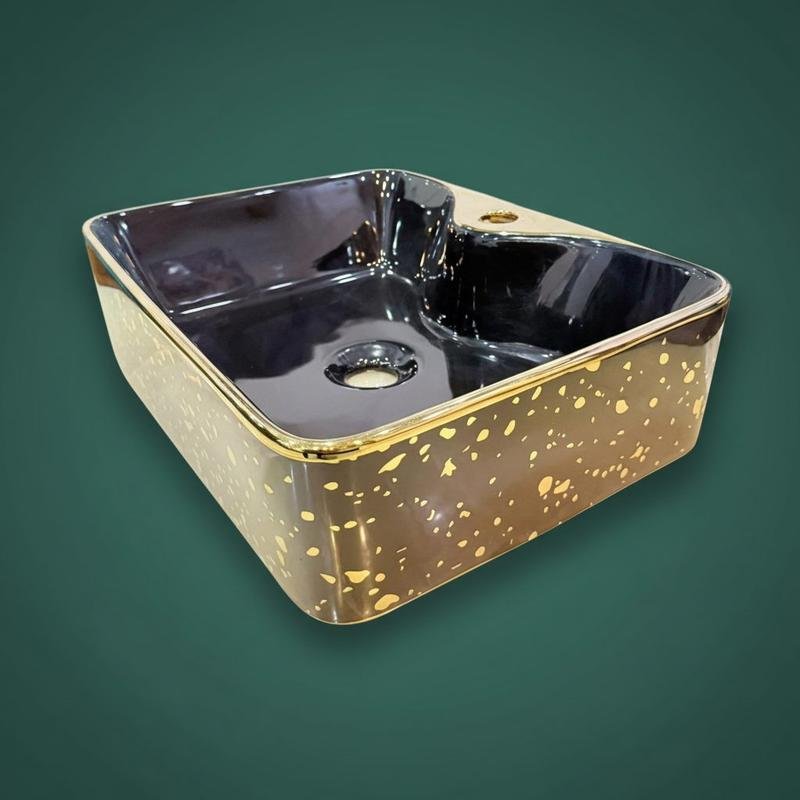 ART BOWL SQUARE BLACK ND GOLD - Image 5