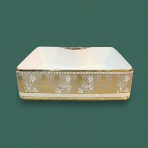 ART BOWL WHITE ND GOLD