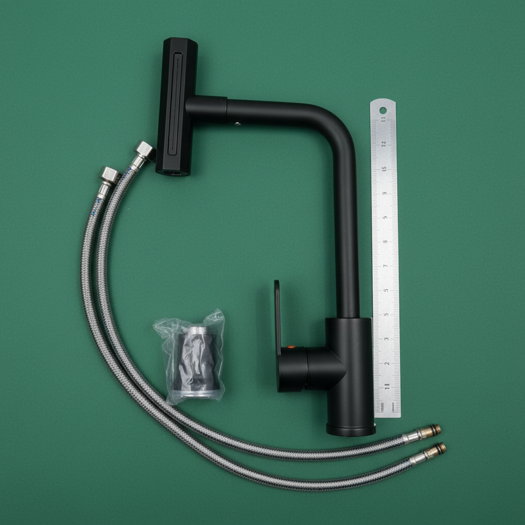 SINK MIXER ABSHAR-BLACK (IMP) - Image 7