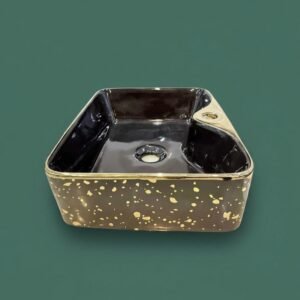 ART BOWL SQUARE BLACK ND GOLD