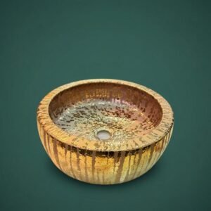 ART BOWL ENGRAVED ANTIQUE GOLD