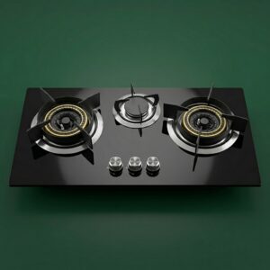 3 Burner Glass Top Gas Stove