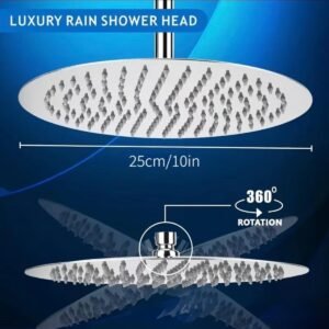 Round Stainless Steel Rain Shower Head 8X8 INCH